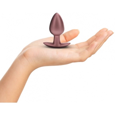 SMOOTH SILICONE ANAL PLUG ROSE GOLD M
