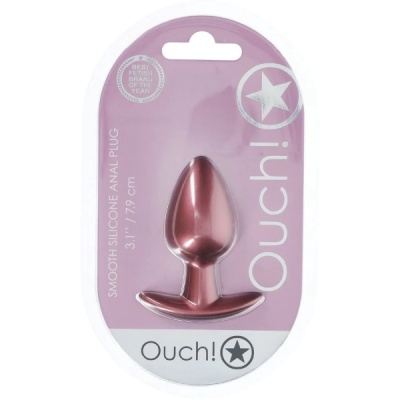 SMOOTH SILICONE ANAL PLUG ROSE GOLD M