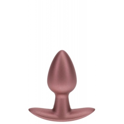 SMOOTH SILICONE ANAL PLUG ROSE GOLD L