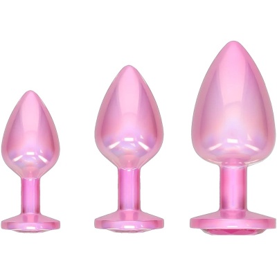 PARIS COLLECTION - METAL ANAL PLUG SET PINK