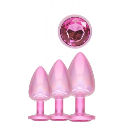 PARIS COLLECTION - METAL ANAL PLUG SET PINK