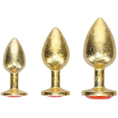 MILAN COLLECTION - METAL ANAL PLUG SET GOLD