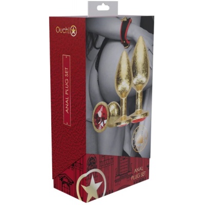 MILAN COLLECTION - METAL ANAL PLUG SET GOLD